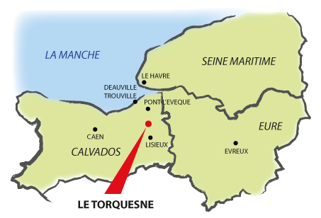 Situation en Normandie du village Le Torquesne